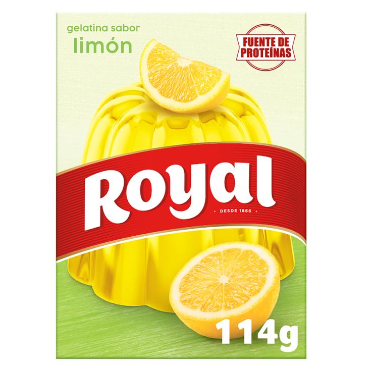 GELATINA SABOR LIMON, 114GR ROYAL