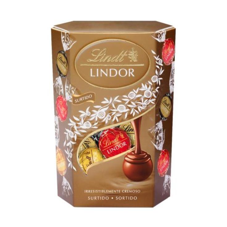 BOMBONES SURTIDOS LINDOR CORNET, 200G LINDT