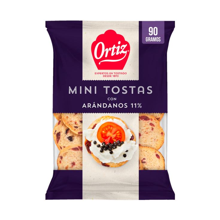 MINI TOSTAS CON ARANDANOS, 100GR PAN ORTIZ