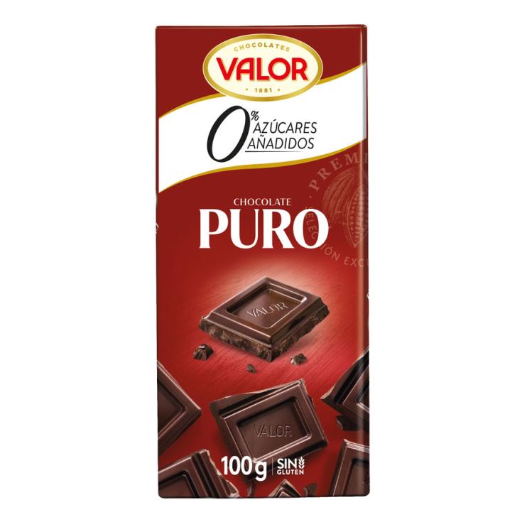 CHOCOLATE PURO SIN AZUCAR, 100GR VALOR