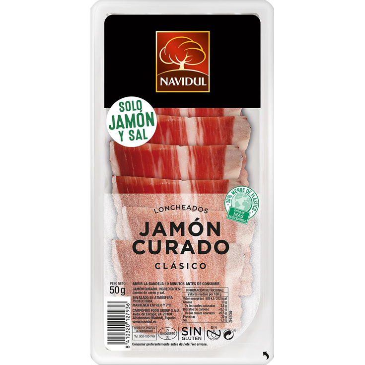 JAMON CURADO, 50G NAVIDUL