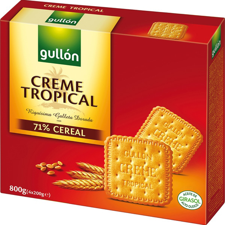 GALLETAS CREME TROPICAL, 800GR GULLON