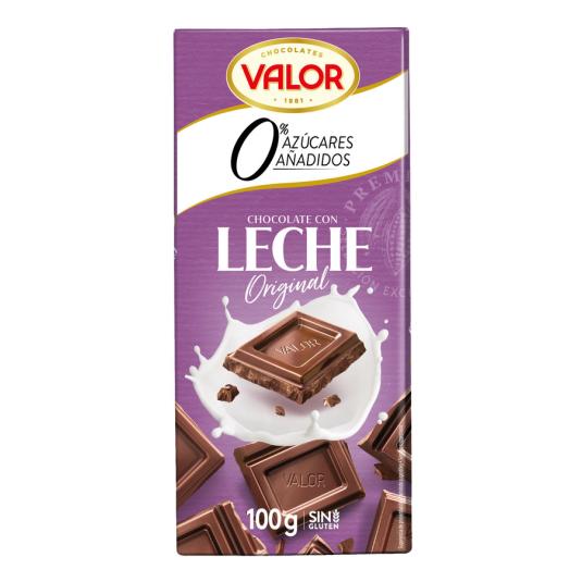 CHOCOLATE CON LECHE SIN AZUCAR, 100GR VALOR