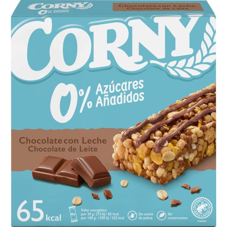 BARRITAS CEREALES CHOCOLATE 0%, 6X20GR CORNY