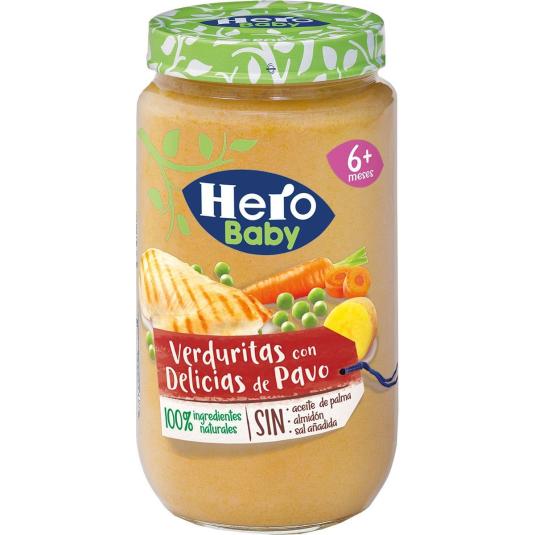 VERDURITAS CON DELICIAS DE PAVO, 235GR HERO BABY