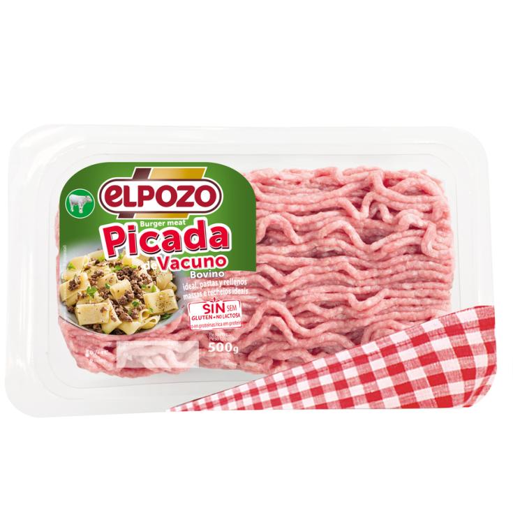 CARNE PICADA VACUNO , 500G EL POZO