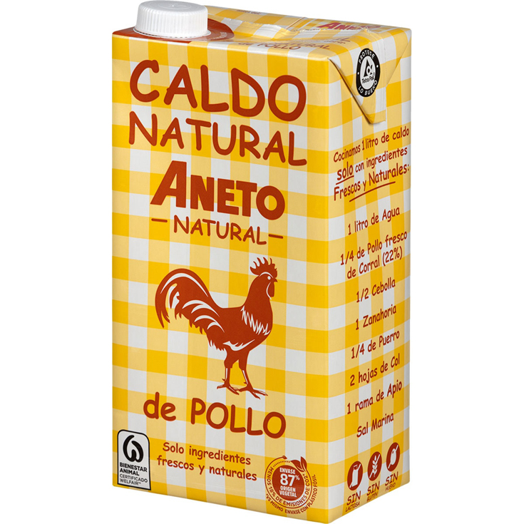 CALDO DE POLLO, 1L ANETO