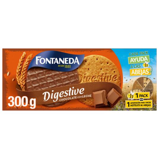 GALLETAS DIGESTIVE CHOCOLATE CON LECHE, 300G FONTANEDA