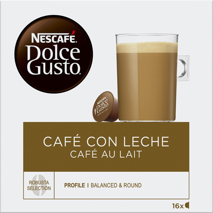 CAPSULAS DE CAFE CON LECHE, 16 CAPS DOLCE GUSTO