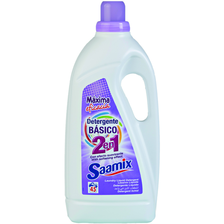 DETERGENTE LIQUIDO 2 EN 1, 45 LAVADOS 3L SAAMIX