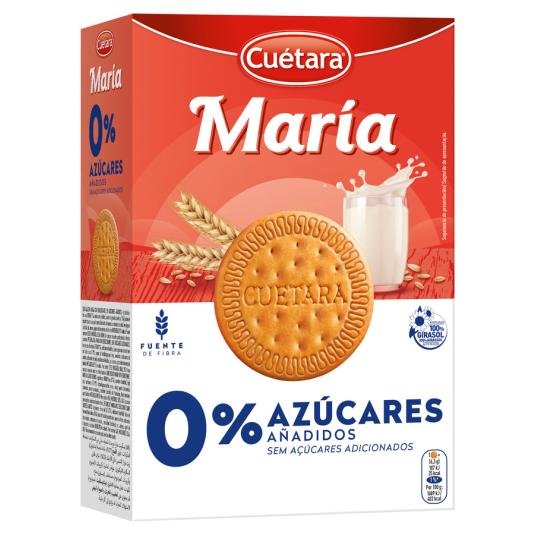 GALLETAS MARIA 0% AZUCARES, 400G CUETARA