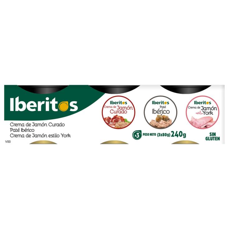 PATES SURTIDOS, 3X80G IBERITOS