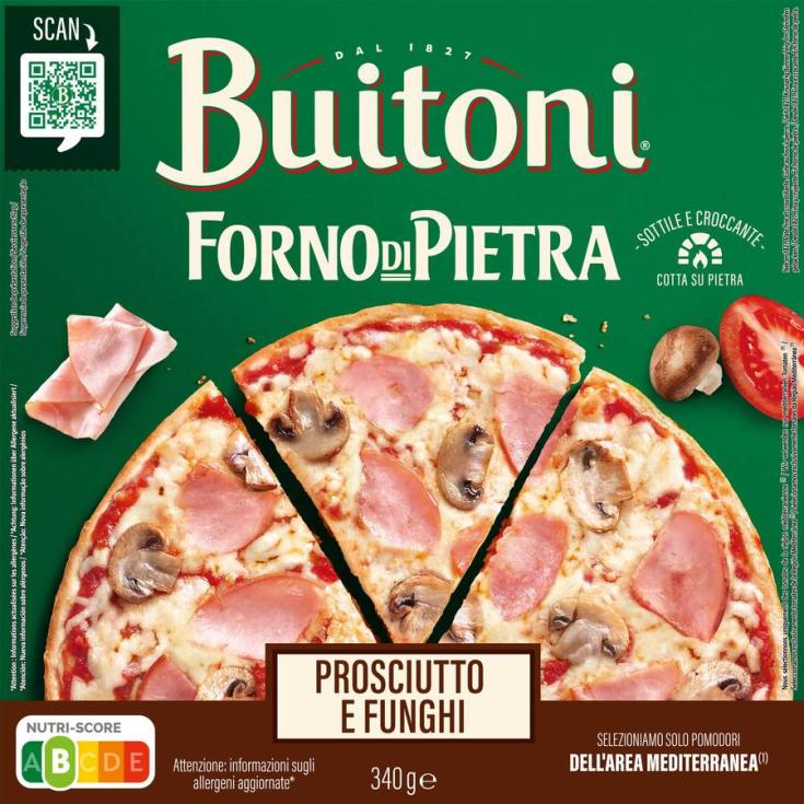 PIZZA FORNO DI PIETRA PROSCIUTTO E FUNGH, 320G BUITONI