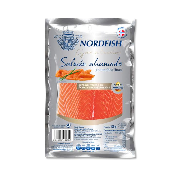 SALMON AHUMADO, 100G NORDFISH