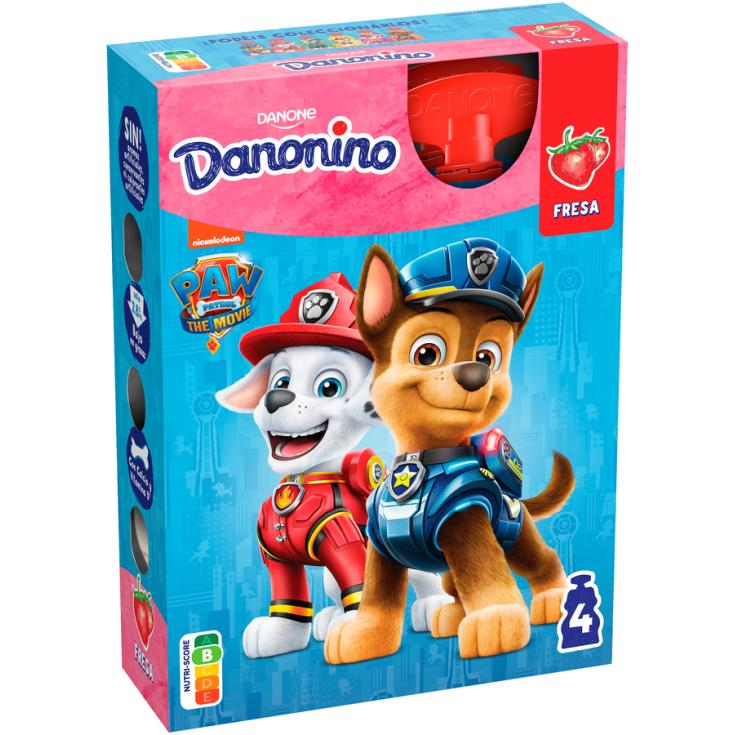 DANONINO FRESA PARA LLEVAR, 4X70GR DANONE