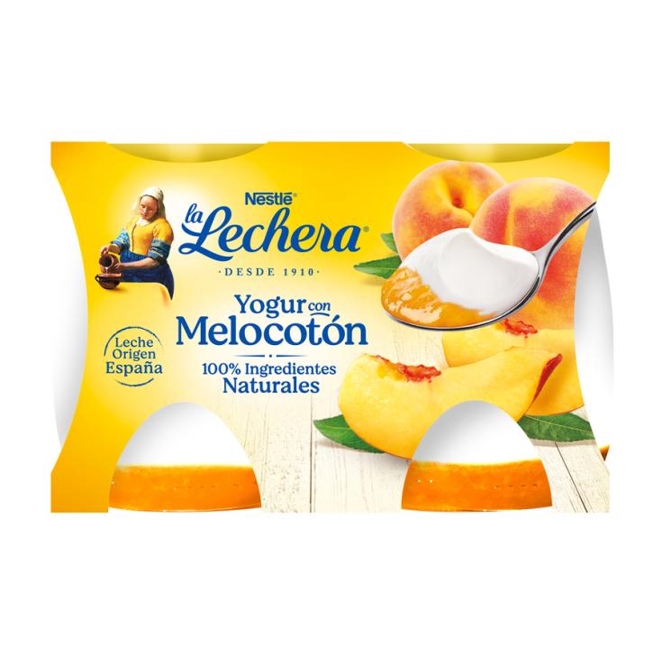 YOGUR CON MELOCOTON P2, 250G LA LECHERA