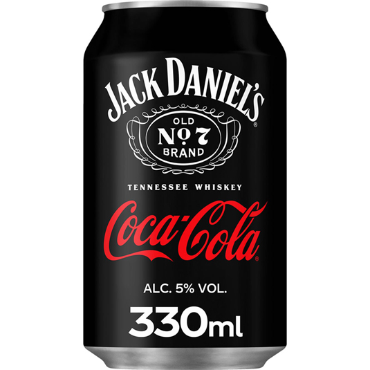 WHISKY COMBINADO CON COCA COLA , 330ML JACK DANIELS