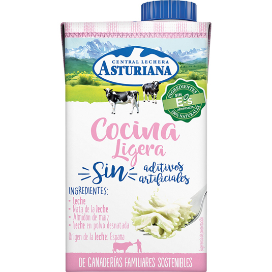 CREMA LIGERA PARA COCINAR , 500ML ASTURIANA