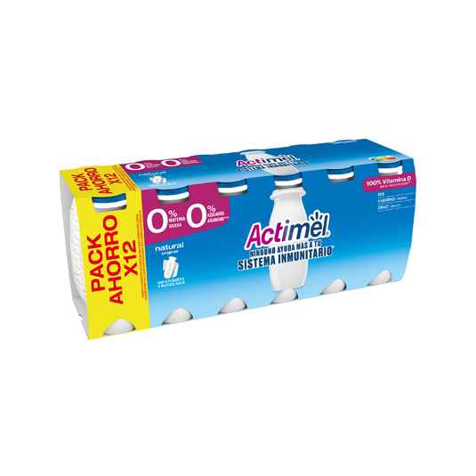 L. CASEI NATURAL 0% MG 0% AZÚCARES AÑADIDOS,12X100ML DANONE
