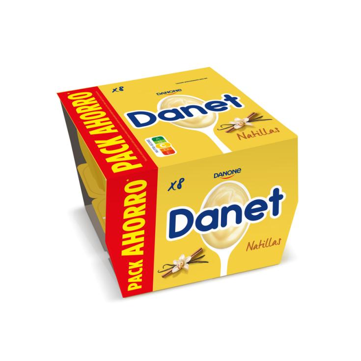 NATILLAS DE VAINILLA DANET, 8X120GR DANONE