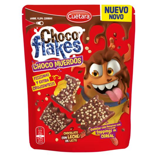 CHOCO MUERDOS CHOCOLATE CHOCO FLAKES, 100G CUETARA