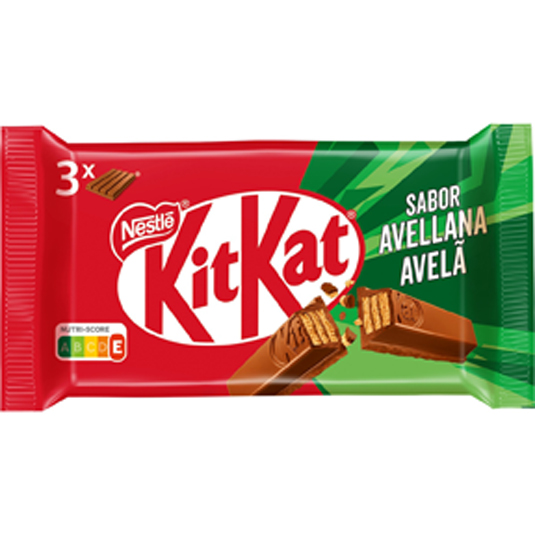BARRITAS DE CHOCOLATE Y AVELLANAS, 3X41G KITKAT