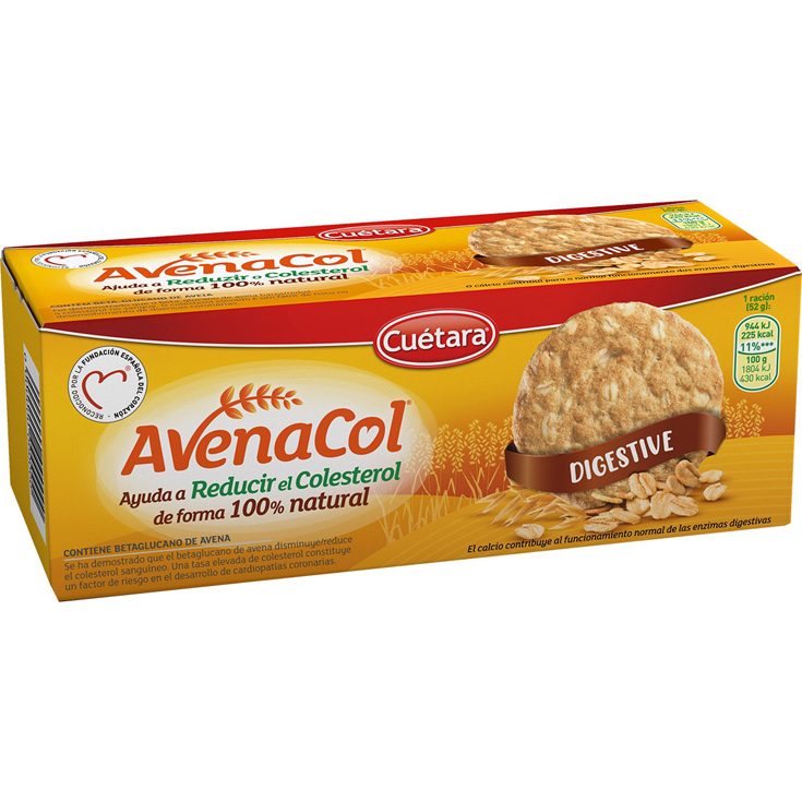 GALLETAS AVENACOL DIGESTIVA, 225G CUETARA