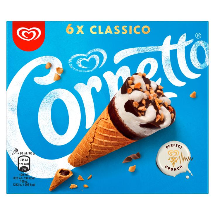 CONOS HELADO DE NATA, 6UNID CORNETTO 