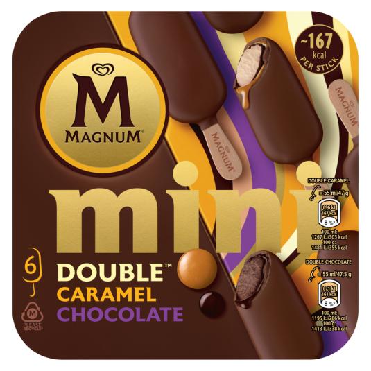 MINI DOBLE CHOCOLATE-CARAMEL, 6UNID MAGNUM