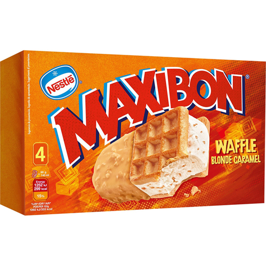 MAXIBON WAFFLE P4X140ML HELADOS NESTLE