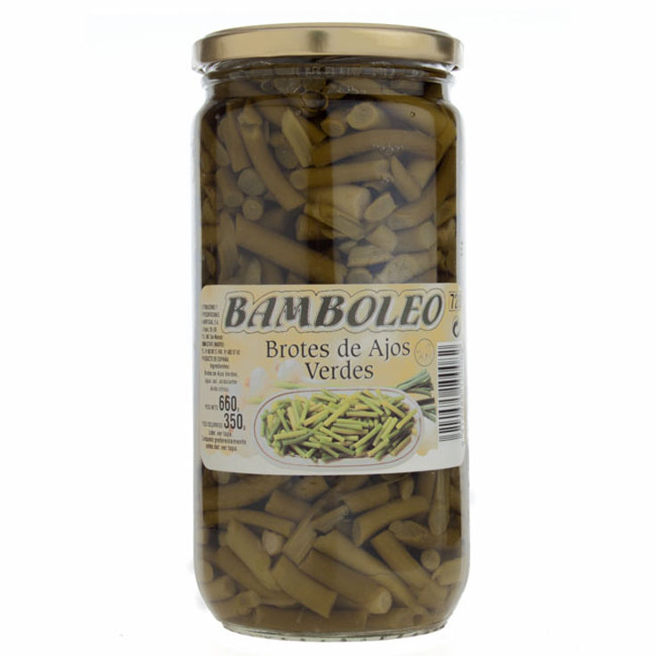 BROTES DE AJOS VERDES, 380G BAMBOLEO