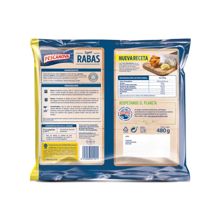 RABAS DE CALAMAR REBOZADAS, 400 G  PESCANOVA