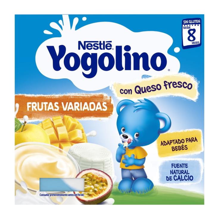 POSTRE LACTEO FRUTA VARIADA, 4X100GR NESTLE YOGOLINO