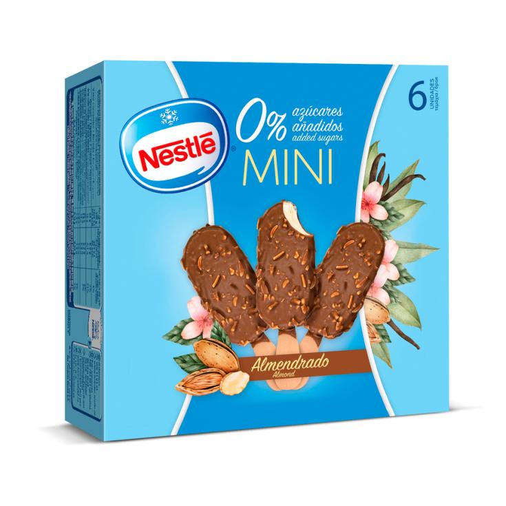 HELADO MINI BOMBON ALMENDRADO 0%AZUCAR, 6X40G HELADOS NESTLE